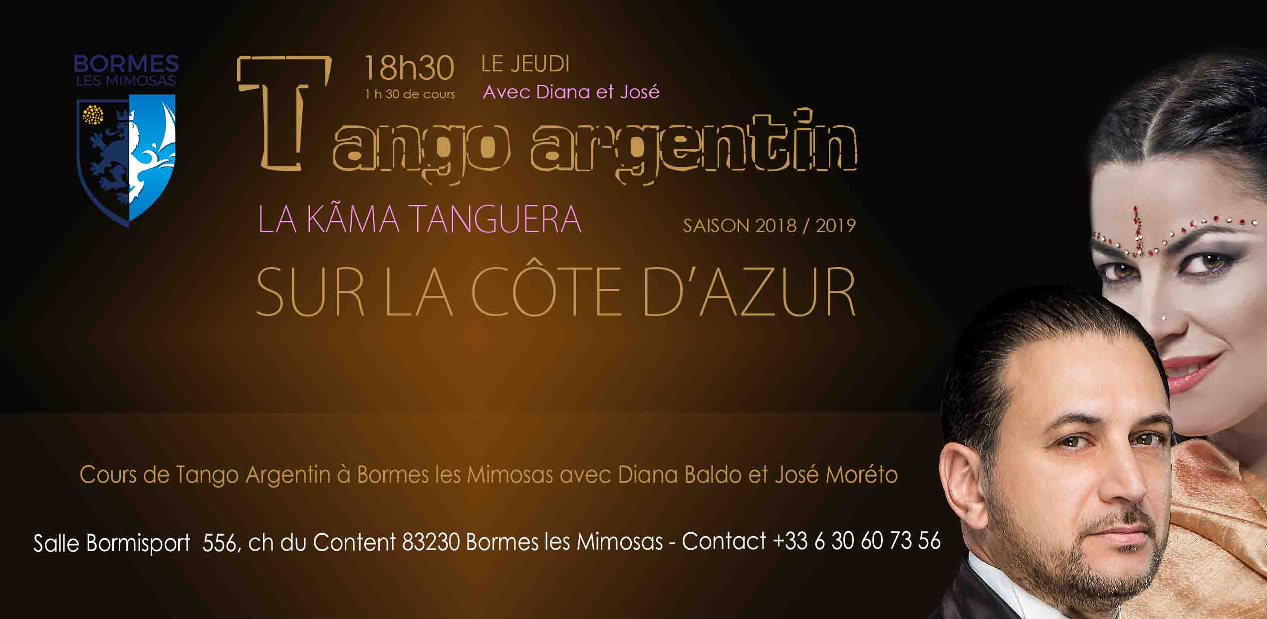 Cours de Tango Argentin à Bormes les Mimosas avec Diana Baldo et José Moréto