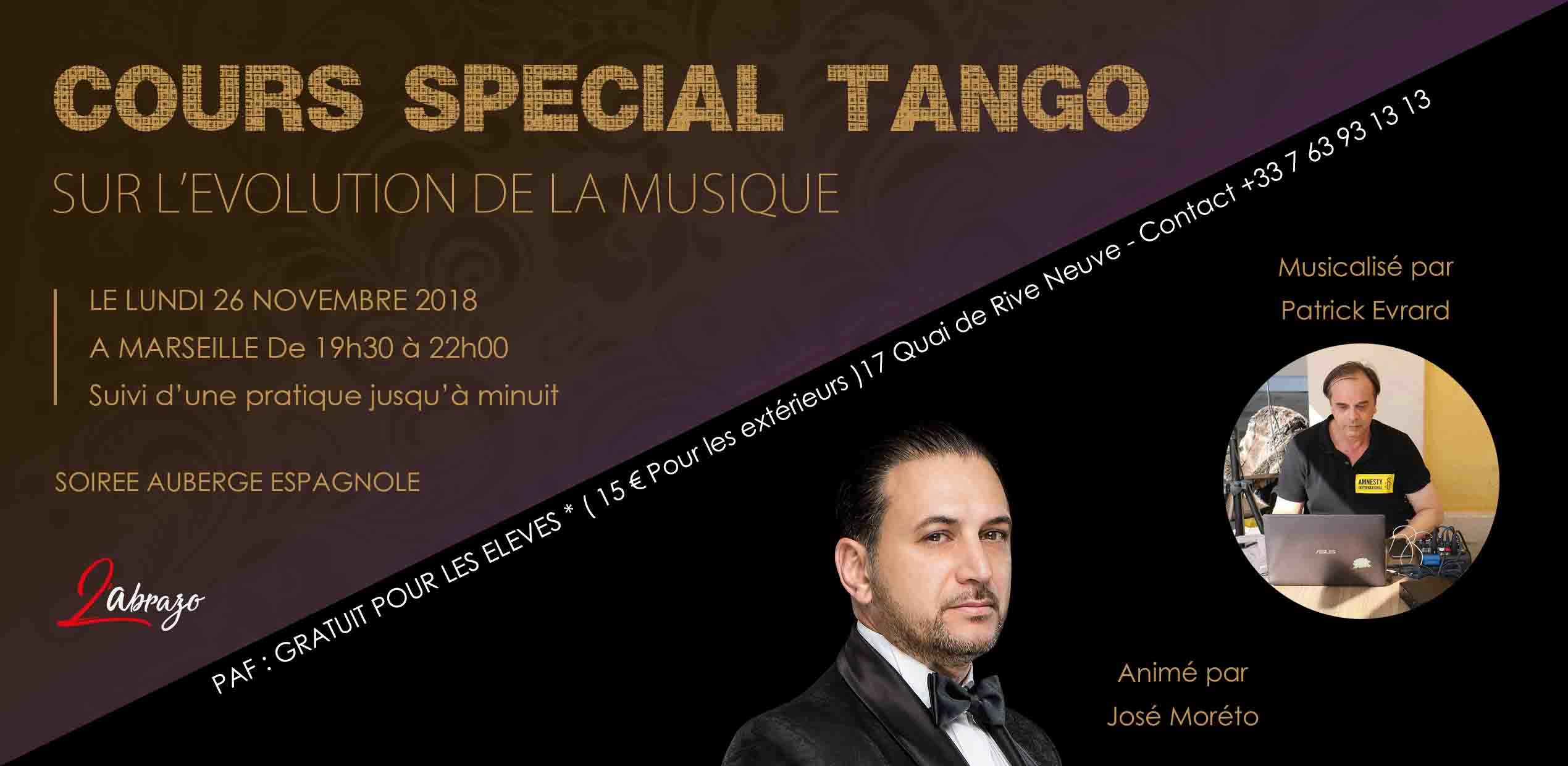 Cours spécial Tango Argentin à Marseille avec José Moréto et Patrick Evrard